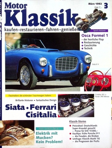 Deckblatt Motor Klassik (03/1992)